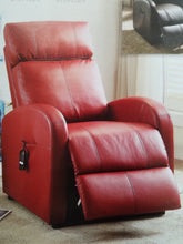 Load image into Gallery viewer, Beautiful Red PU Recliner with Power Lift, very convenient!