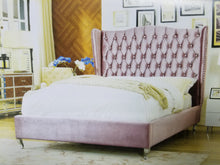 Load image into Gallery viewer, "BUP-878M"- Black Queen Upholstered Platform Bed