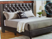 Load image into Gallery viewer, "G117"- Red Leatherette Queen Upholstered Beb