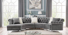 Load image into Gallery viewer, Exceptional Velvet tufted 4-pc Sectional