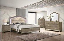 Load image into Gallery viewer, What a spectacular and an amazing look, 6PC Bedroom Set in 2 great colors, Gold and Pewter.