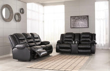 Load image into Gallery viewer, Fabulous 2-PC Leather Manual Motion Living Room Set in Black and Chocolate colors