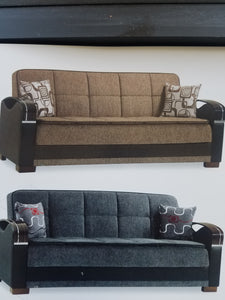 All-in-one  Moda 2-pc Sofa/Love seat storage sleeper