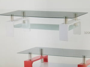 # 320 Black/Glass Rectangular Coffee Table