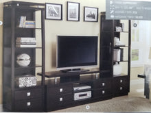 Load image into Gallery viewer, Great size modern Wall Unit in cappuccino finish with lots of storage spaces