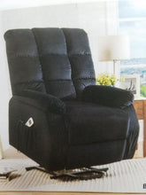 Load image into Gallery viewer, Black Velvet Recliner with wire-controlled Power Lift and massage, very comfortable and easy to operate.