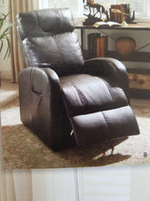Load image into Gallery viewer, Dark Gray PU Recliner with Power Lift, very convenient