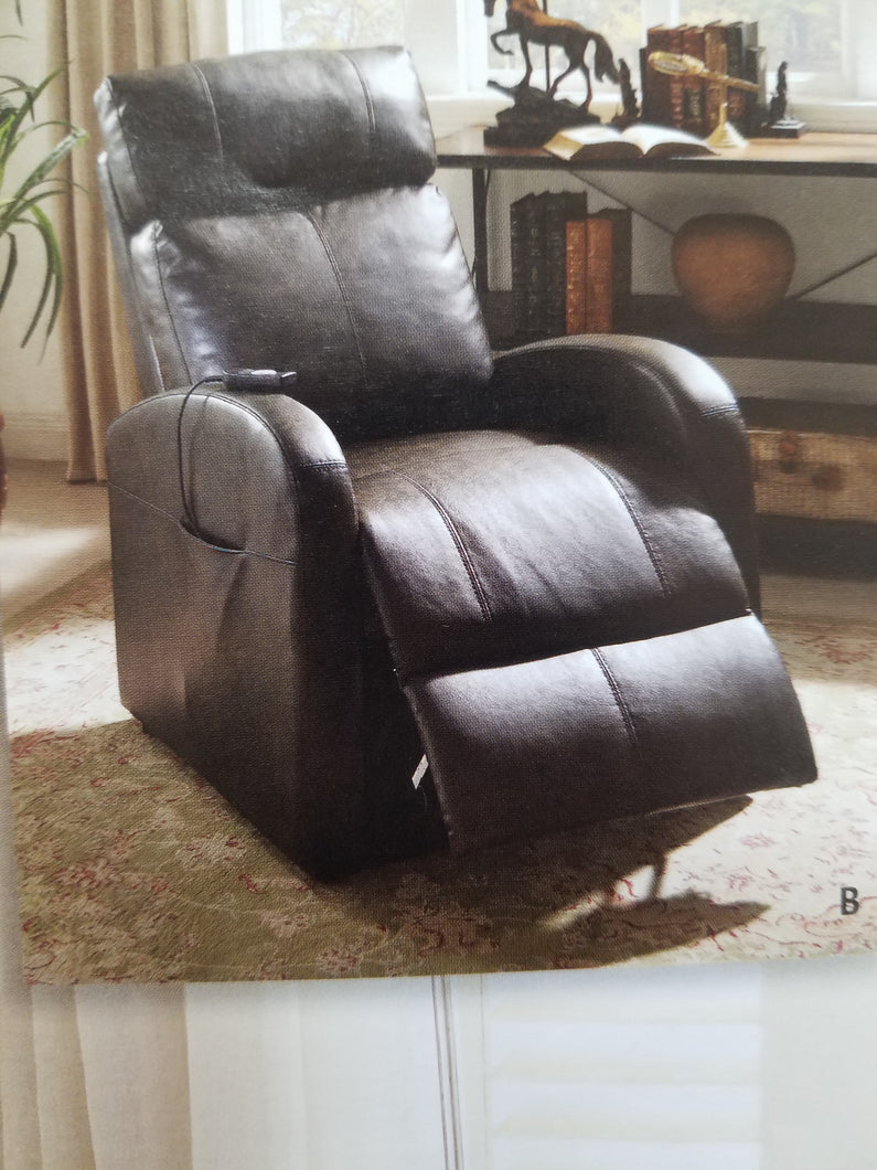 Dark Gray PU Recliner with Power Lift, very convenient