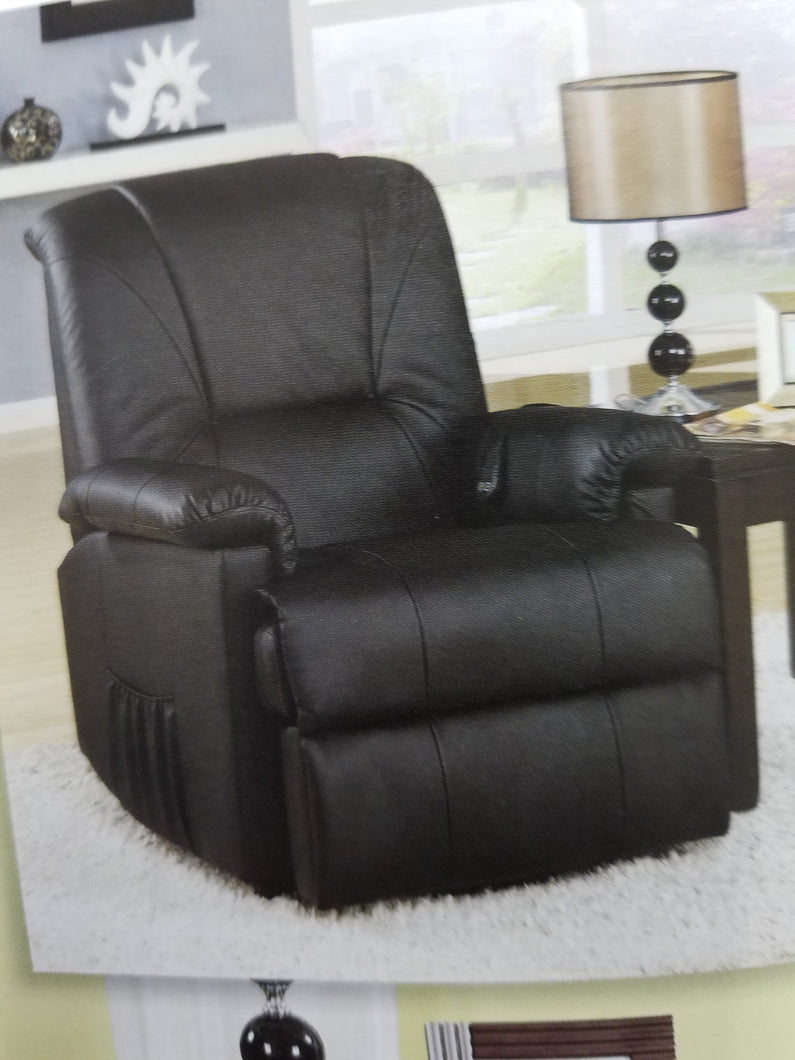 Black PU Recliner with Power Lift and Massage, very convenient!