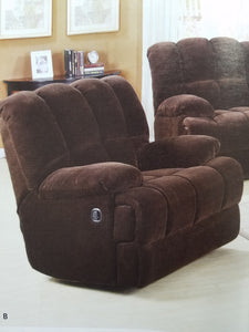 "AC477"- Chocolate Rocker Recliner