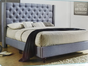 "G106"- Splendid Ash Black Fabric Queen Upholstered Bed