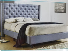 Load image into Gallery viewer, &quot;G155&quot;- Blue Fabric Queen Upholstered Bed