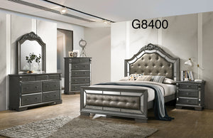 Stunning Bedroom Set in Metallic Gray finish