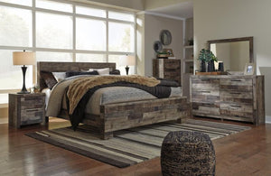 "Adah"-6-pc bedroom set in a contrast wenge/earth tone color 