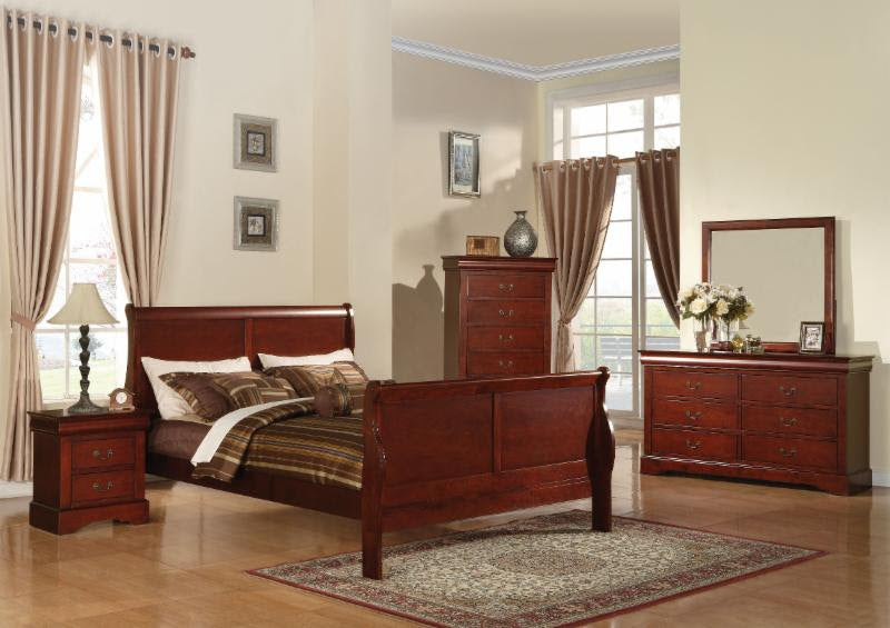 6-PC queen bedroom set in a traditional cherry finish