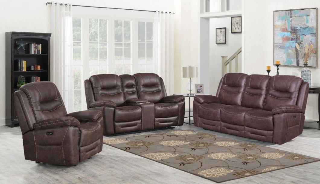 Great Power Living Room Sett in genuine Brown color