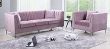 Load image into Gallery viewer, &quot;Sizzling Summer-Hot Deal&quot;-2-pc Velvet grey Sofa/Love Seat