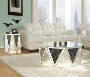 "GL775"- Mirrored/Faux Gemstones Cocktail Table